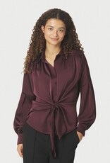Blouse Satin 'Naja' - Burgundy - Neo Noir