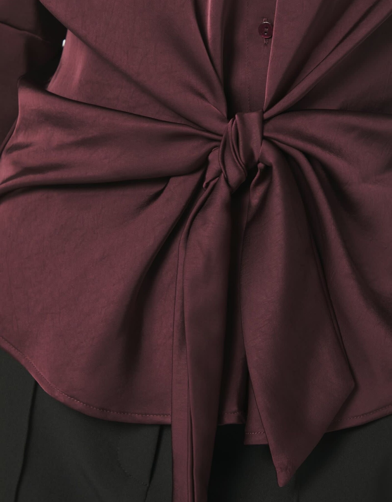 Blouse Satin 'Naja' - Burgundy - Neo Noir