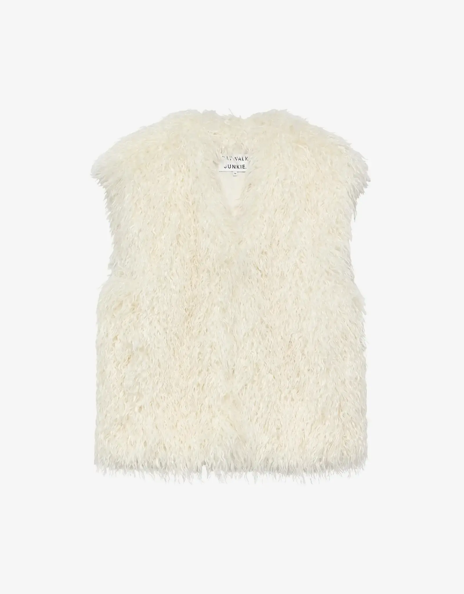Catwalk Junkie Bodywarmer 'Fur' - Vanilla Cream - Catwalk Junkie