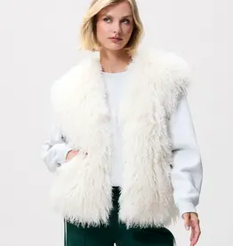 Catwalk Junkie Bodywarmer 'Fur' - Vanilla Cream - Catwalk Junkie