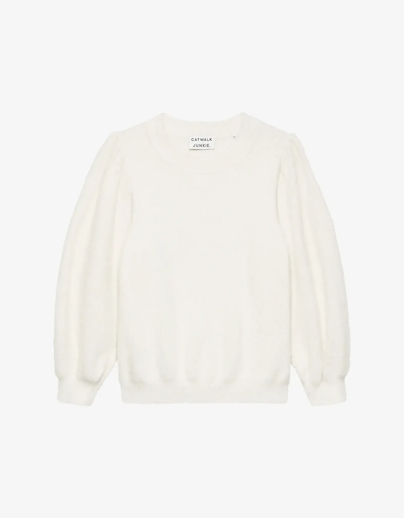 Catwalk Junkie Pull Puff Sleeve 'Fuzzy' - Off White - Catwalk Junkie