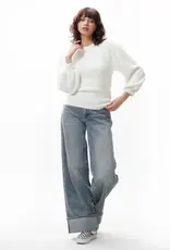 Catwalk Junkie Pull Puff Sleeve 'Fuzzy' - Off White - Catwalk Junkie