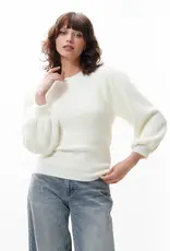 Catwalk Junkie Pull Puff Sleeve 'Fuzzy' - Off White - Catwalk Junkie