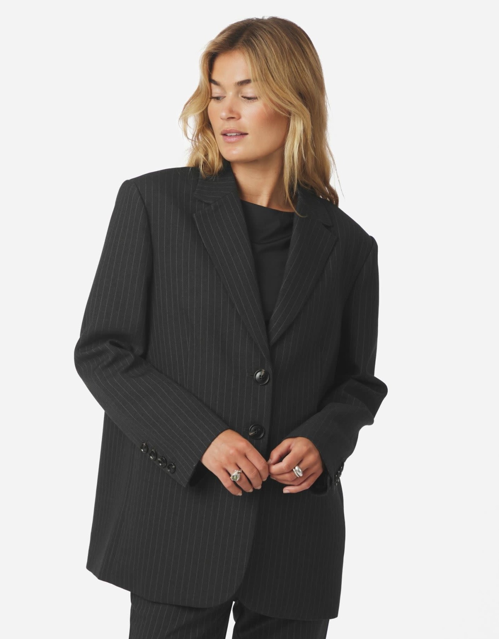 Blazer Button Back 'Marielle' - Antracit - Neo Noir