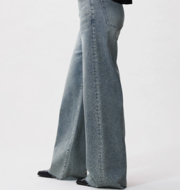 Catwalk Junkie Jeans 'Loose Fit With Strass'  - Tinted Blue - Catwalk Junkie