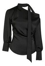 Blouse Heavy Sateen 'Shirli' - Black - Neo Noir