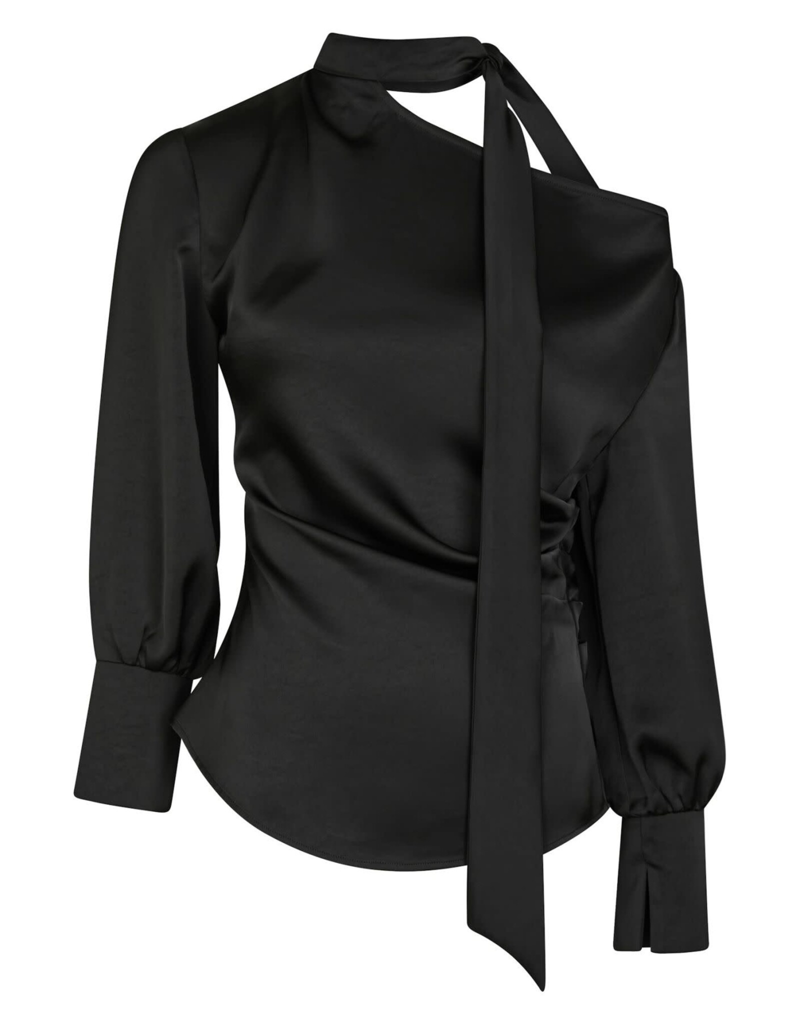 Blouse Heavy Sateen 'Shirli' - Black - Neo Noir