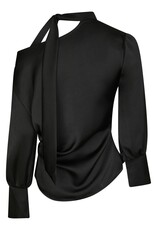 Blouse Heavy Sateen 'Shirli' - Black - Neo Noir