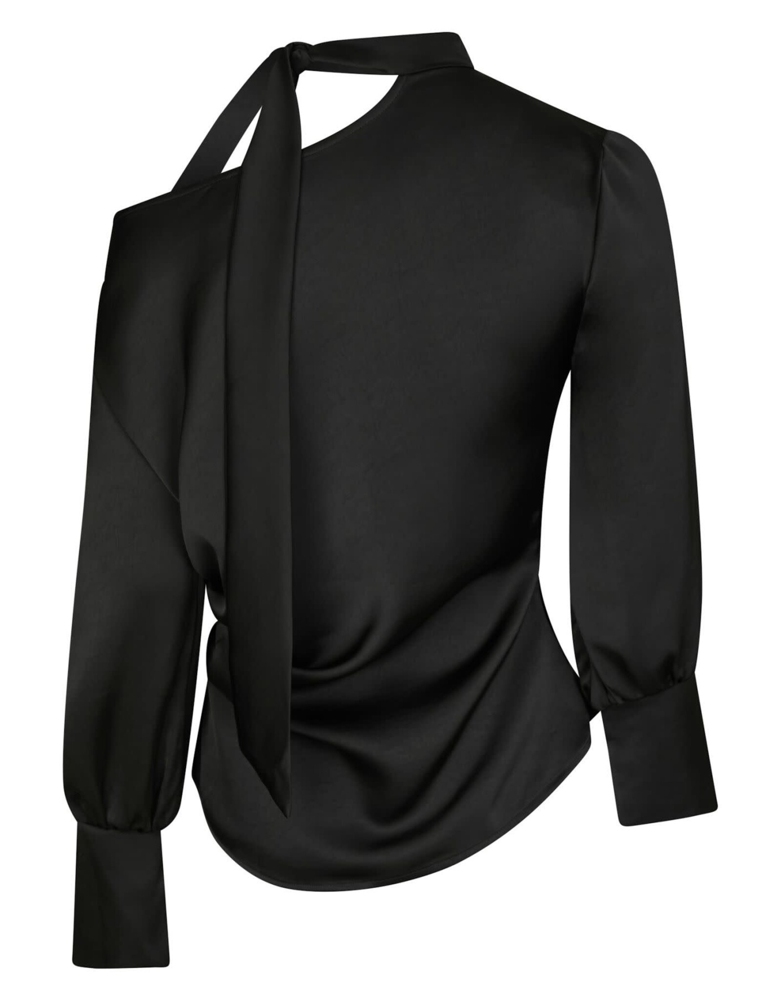 Blouse Heavy Sateen 'Shirli' - Black - Neo Noir
