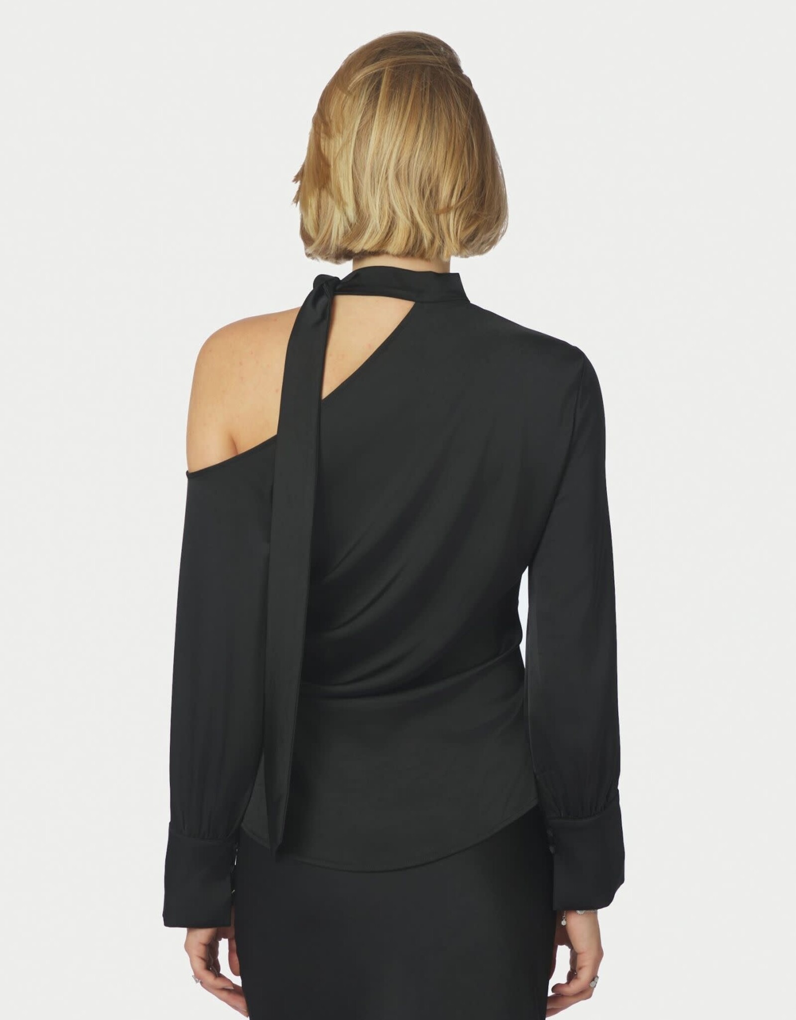 Blouse Heavy Sateen 'Shirli' - Black - Neo Noir