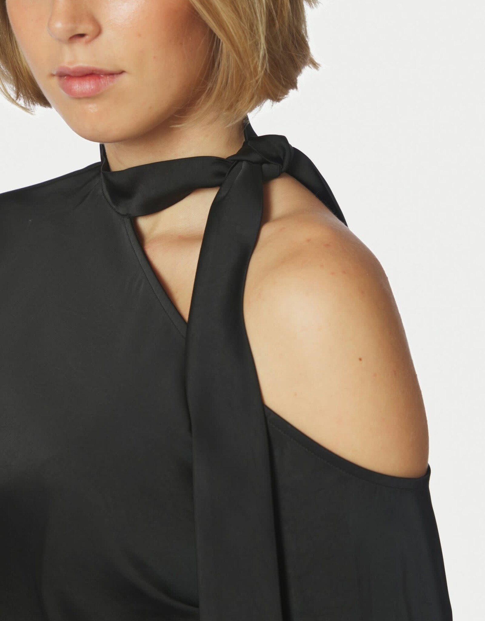 Blouse Heavy Sateen 'Shirli' - Black - Neo Noir