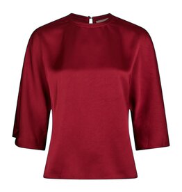 Blouse Heavy Sateen 'Liora' - Dark Red - Neo Noir