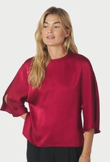 Blouse Heavy Sateen 'Liora' - Dark Red - Neo Noir