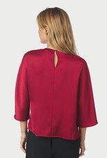 Blouse Heavy Sateen 'Liora' - Dark Red - Neo Noir