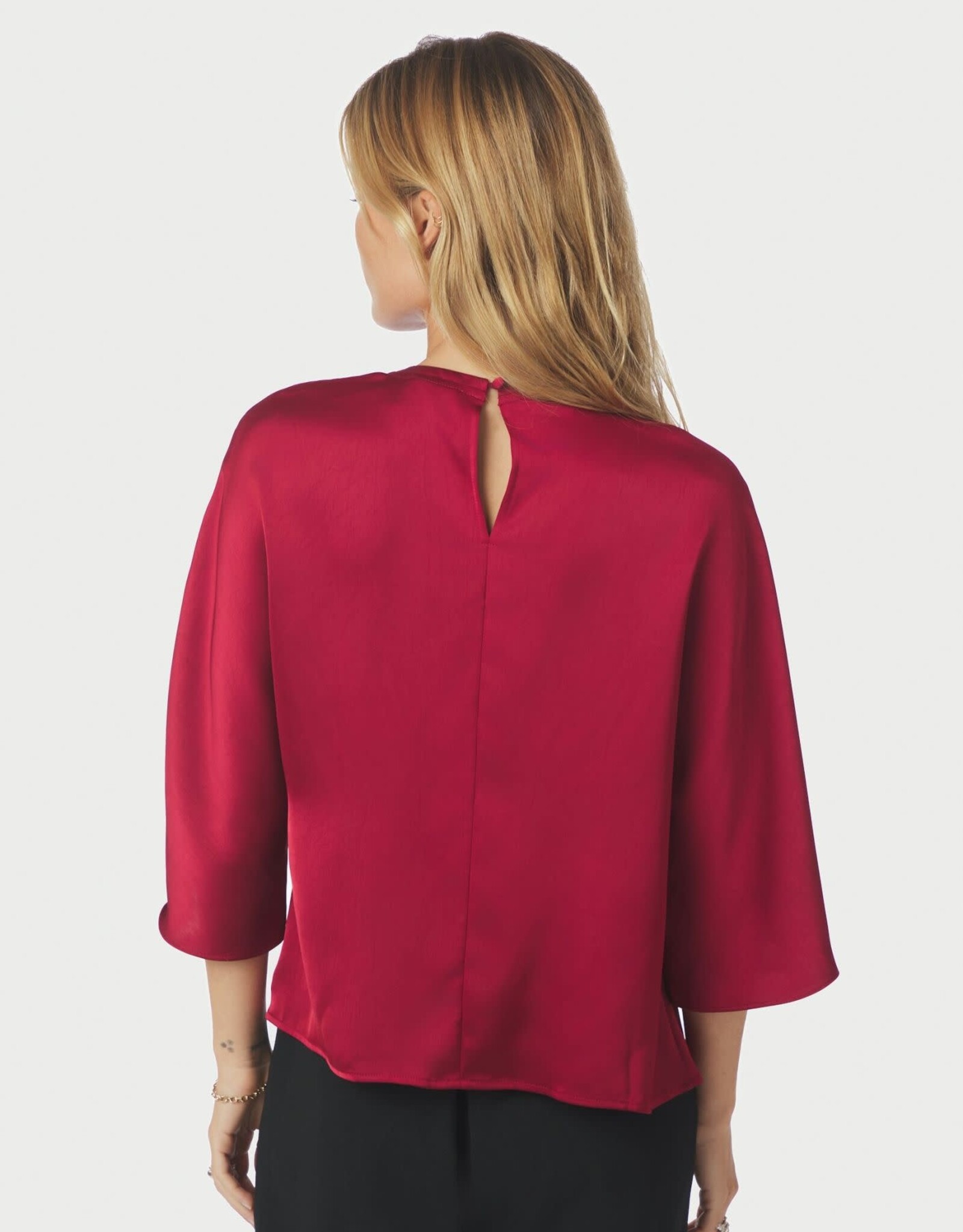 Blouse Heavy Sateen 'Liora' - Dark Red - Neo Noir
