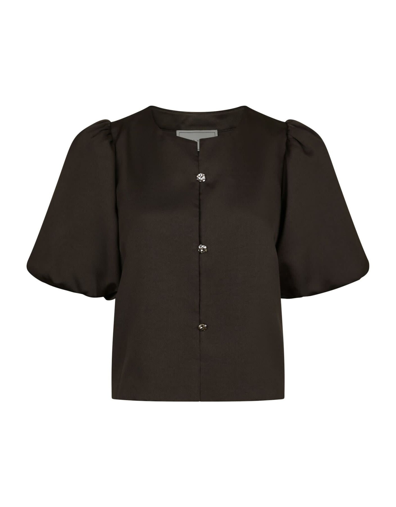 Blouse Dull Satin 'Aisa' - Brown - Neo Noir