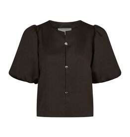 Blouse Dull Satin 'Aisa' - Brown - Neo Noir