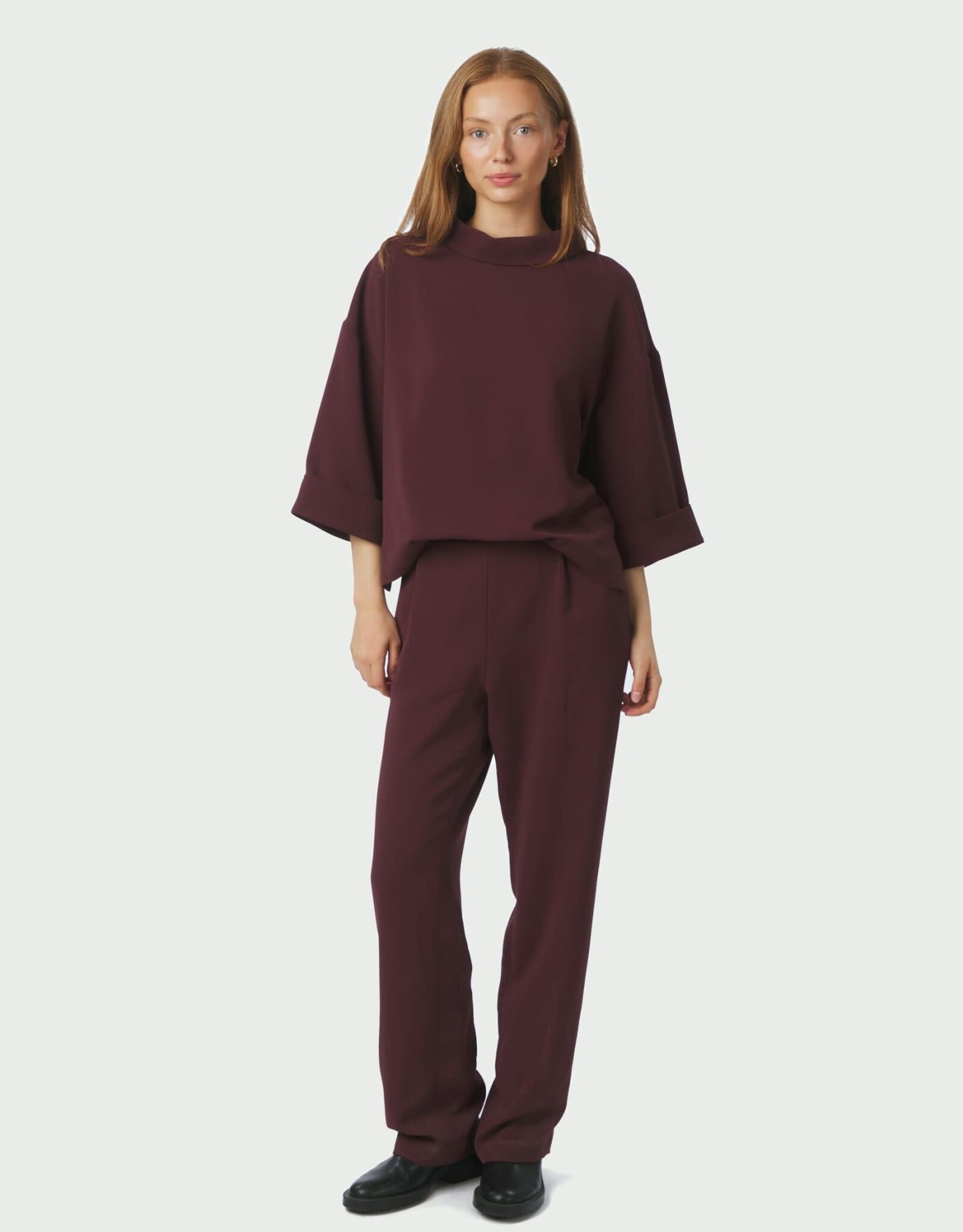 Jumpsuit Crepe 'Arlo' - Burgundy  - Neo Noir