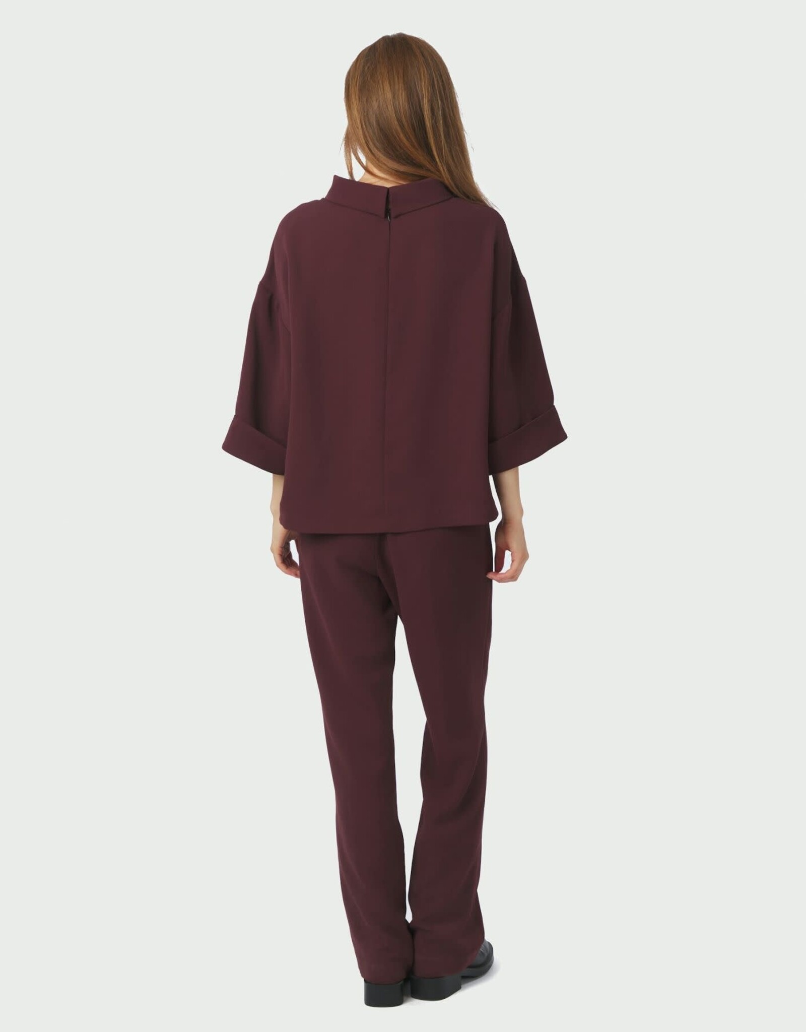 Jumpsuit Crepe 'Arlo' - Burgundy  - Neo Noir