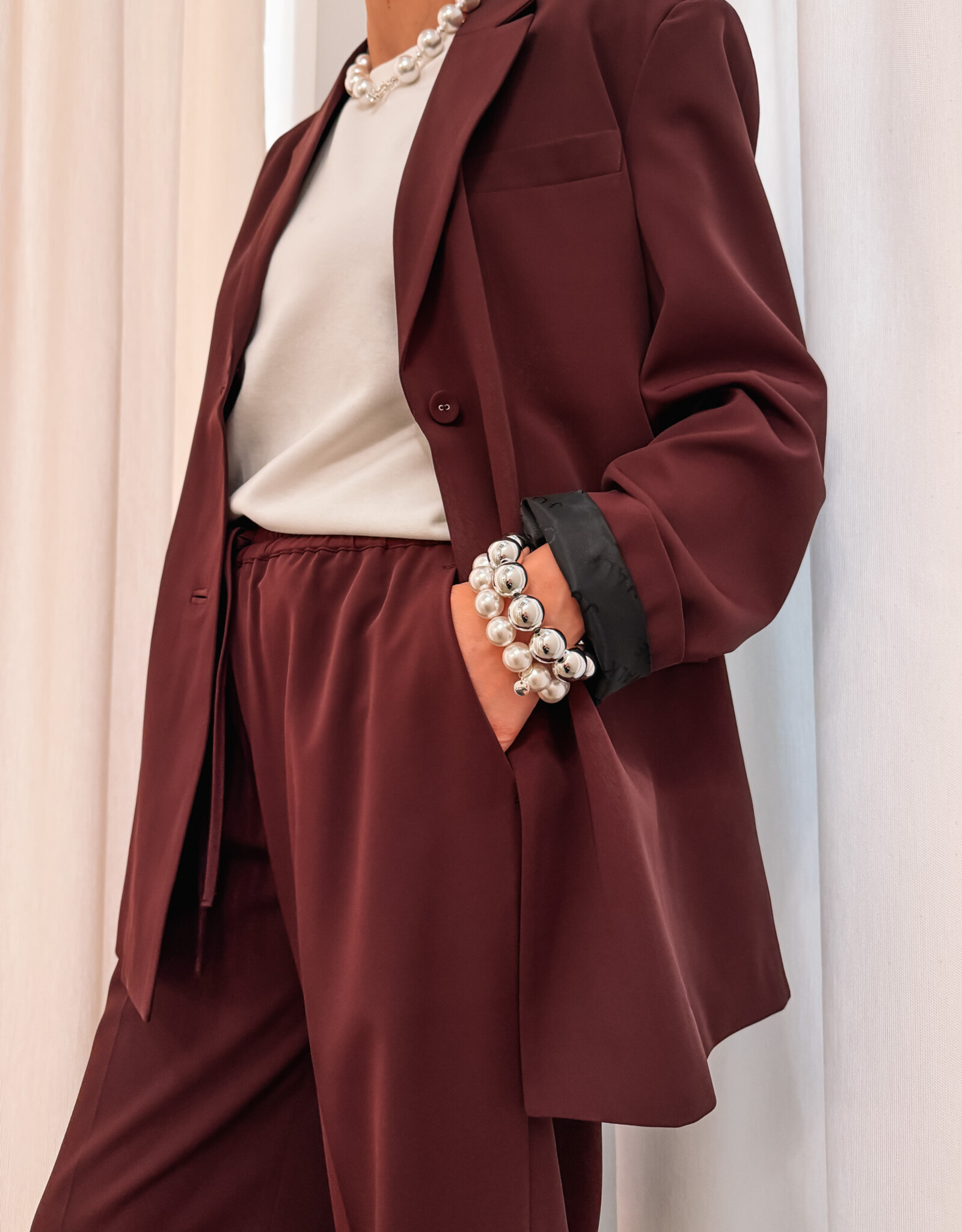 Catwalk Junkie Broek 'Jogger' - Winetasting  - Catwalk Junkie