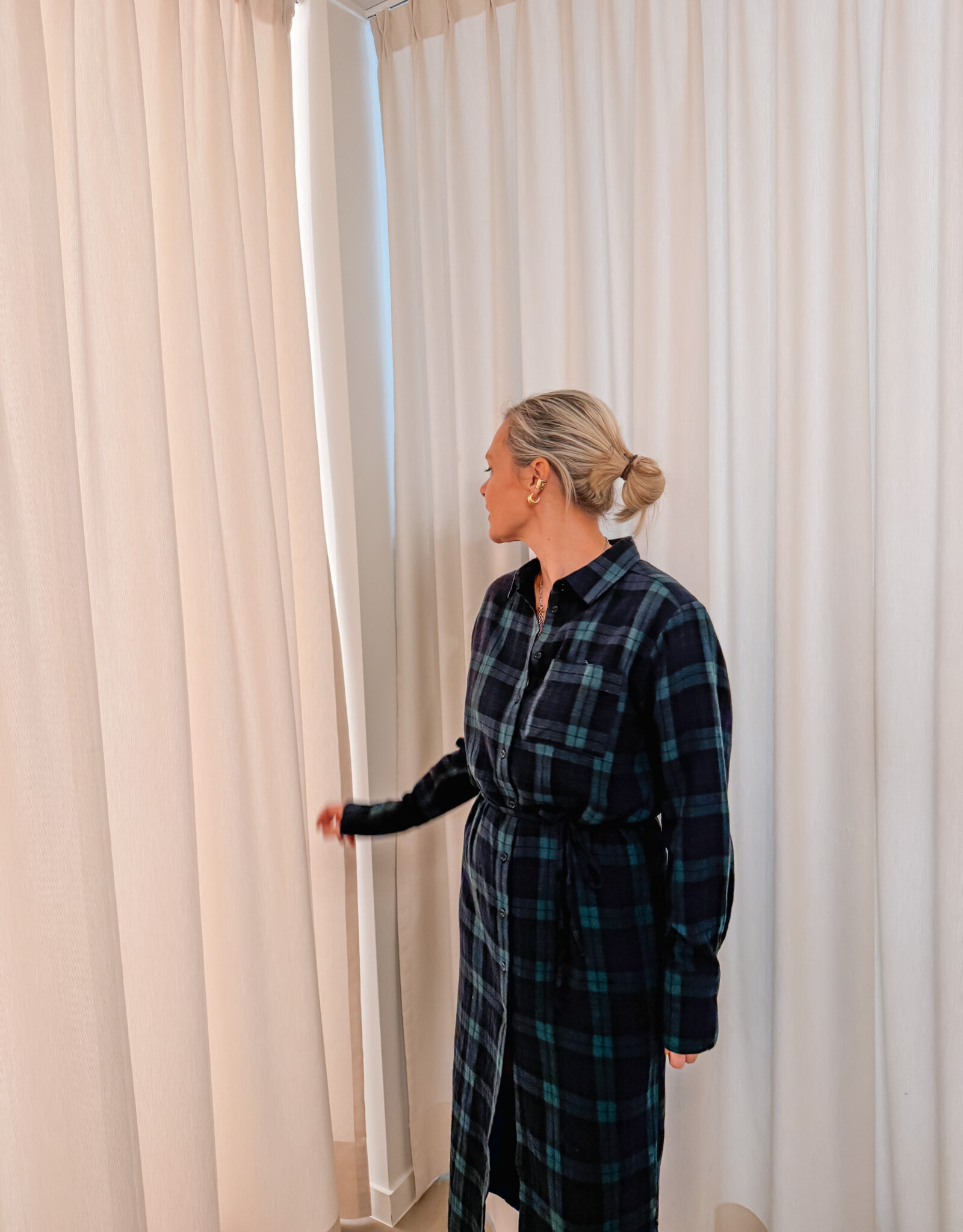 Hod Paris Jurk Carreaux 'Totoro' - Navy - Hod Paris