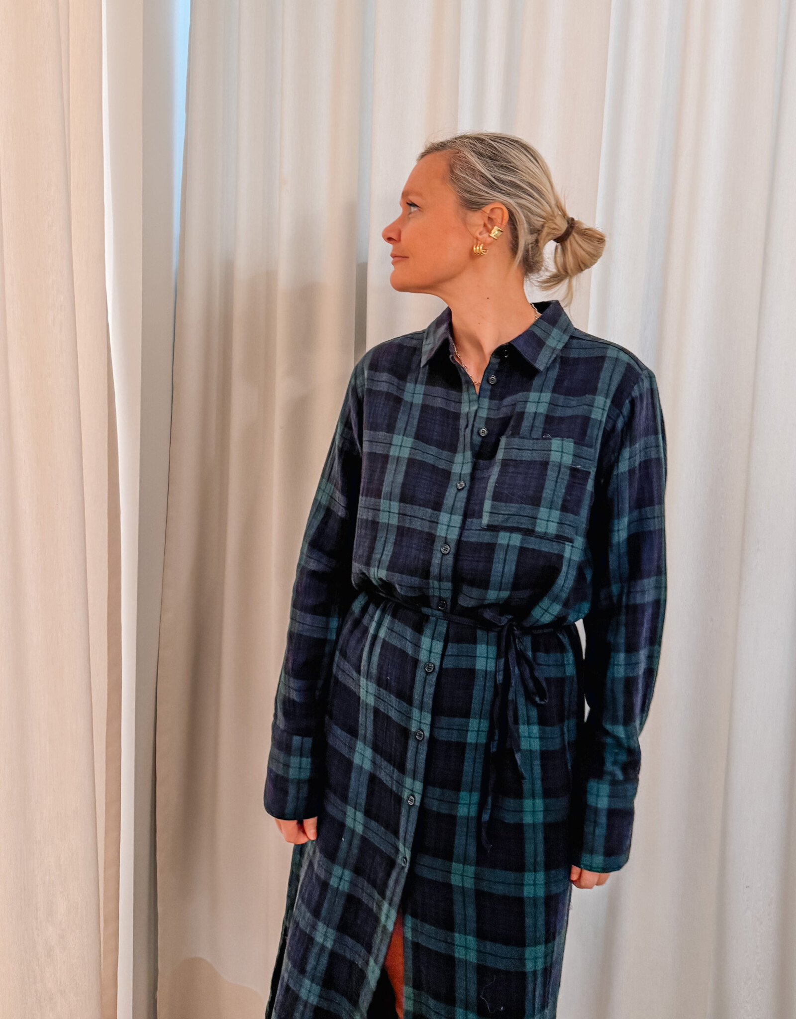 Hod Paris Jurk Carreaux 'Totoro' - Navy - Hod Paris