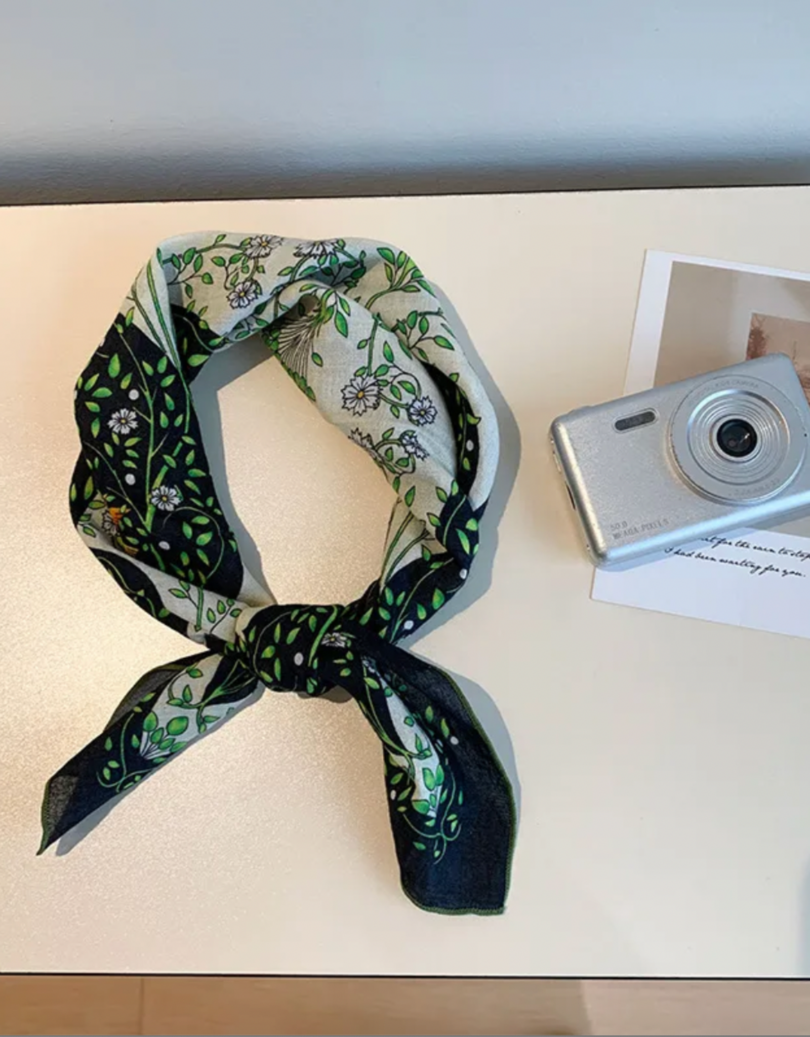 The Golden House - NH Foulard - Vine Black and Green