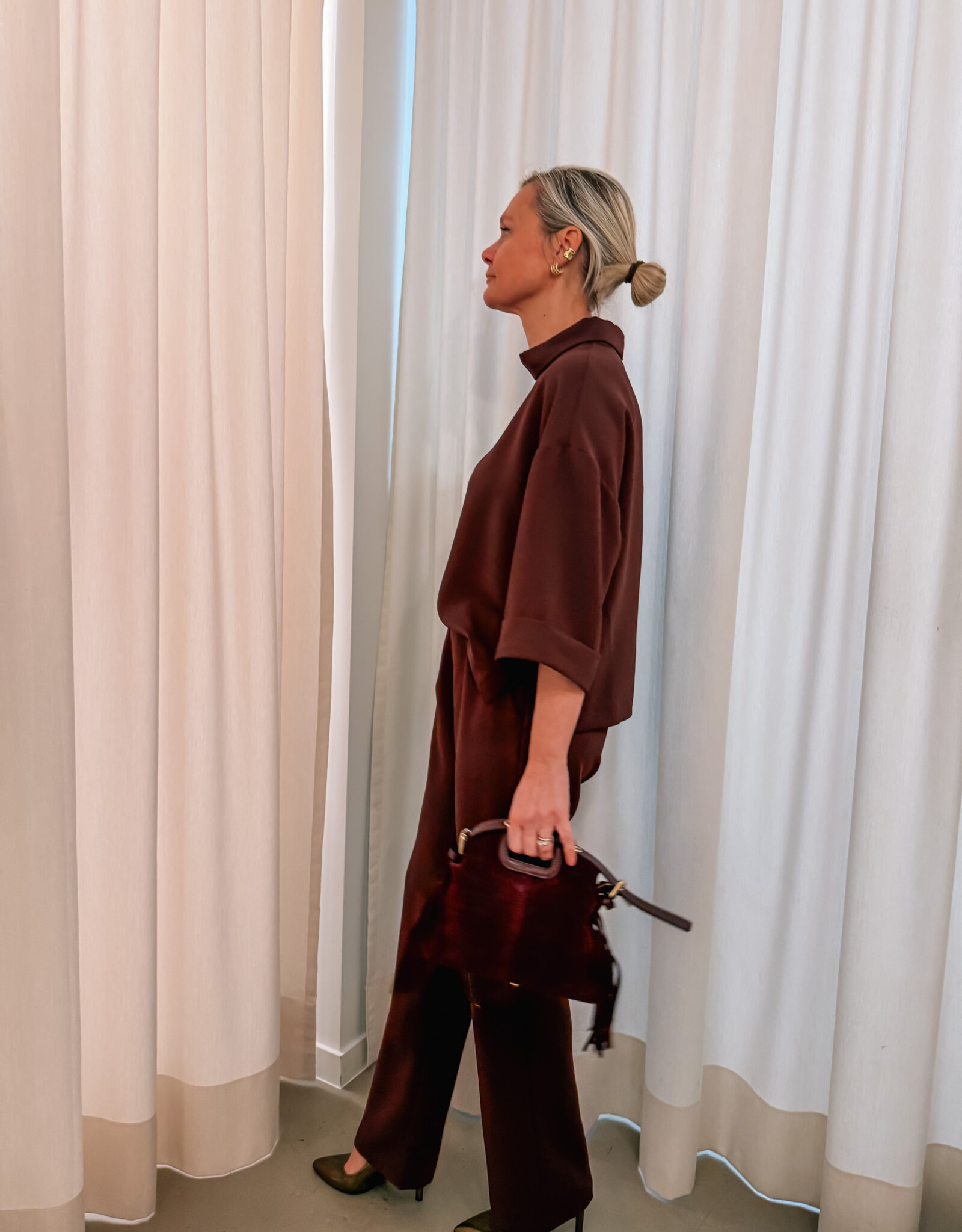 Jumpsuit Crepe 'Arlo' - Burgundy  - Neo Noir