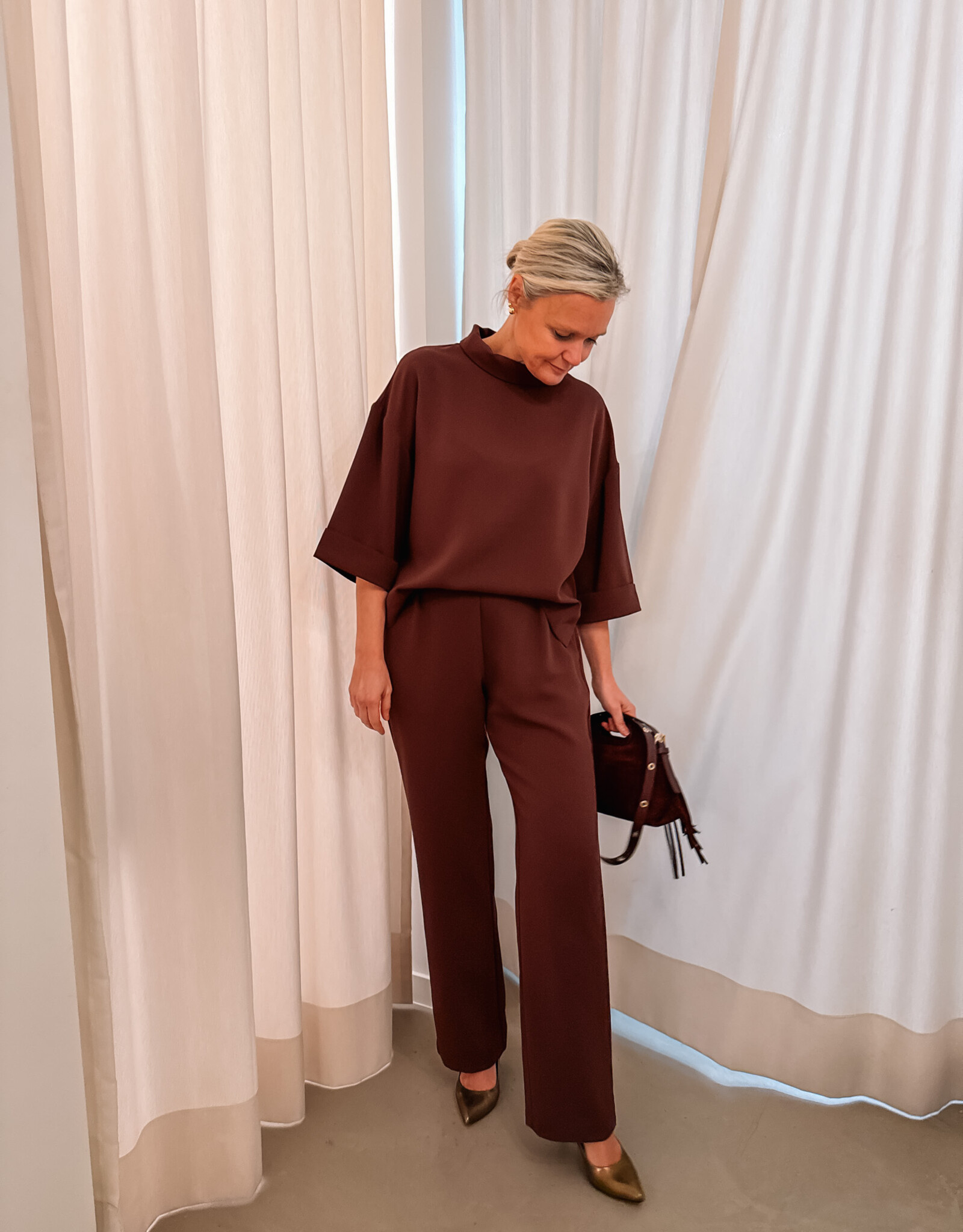 Jumpsuit Crepe 'Arlo' - Burgundy  - Neo Noir