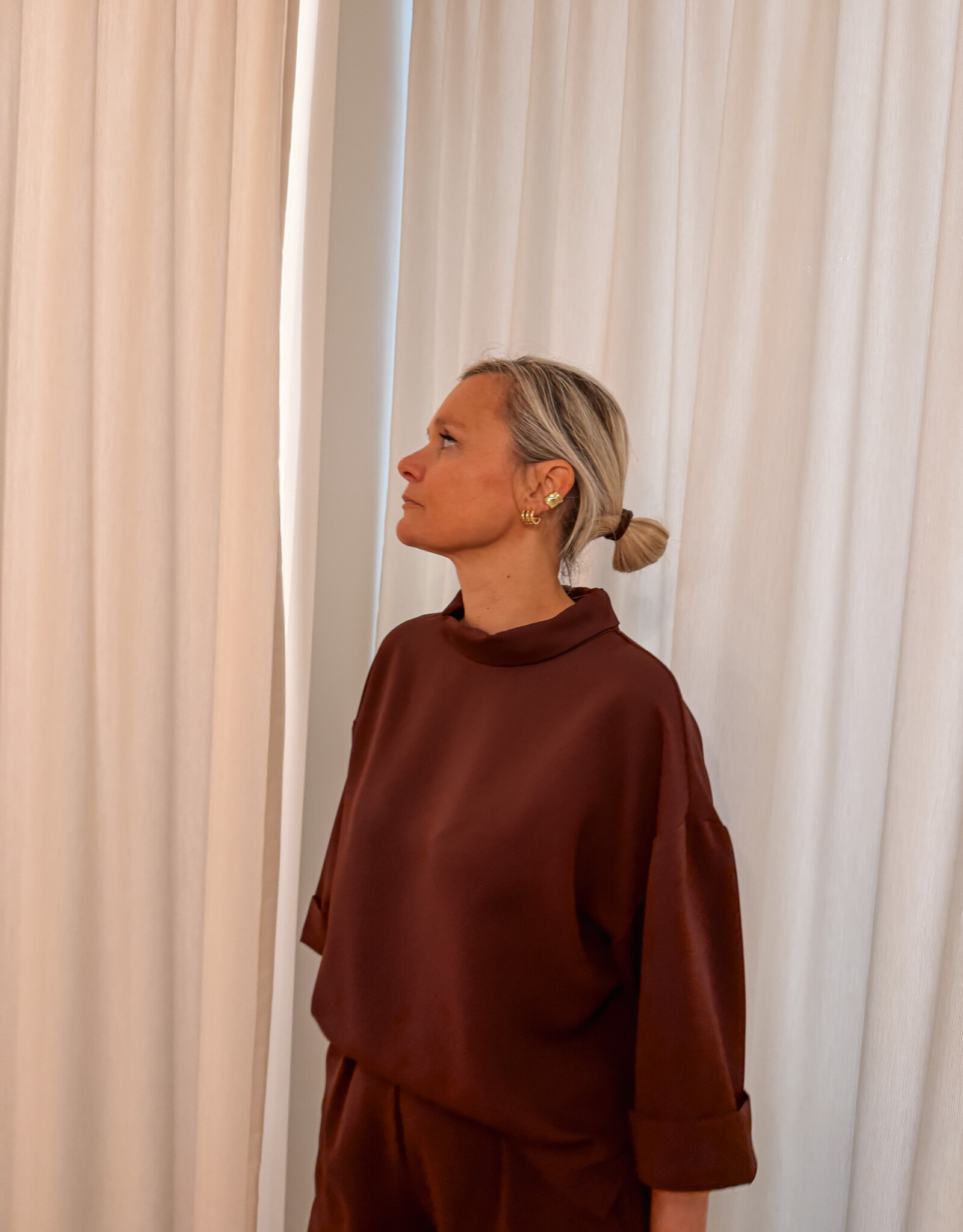 Jumpsuit Crepe 'Arlo' - Burgundy  - Neo Noir