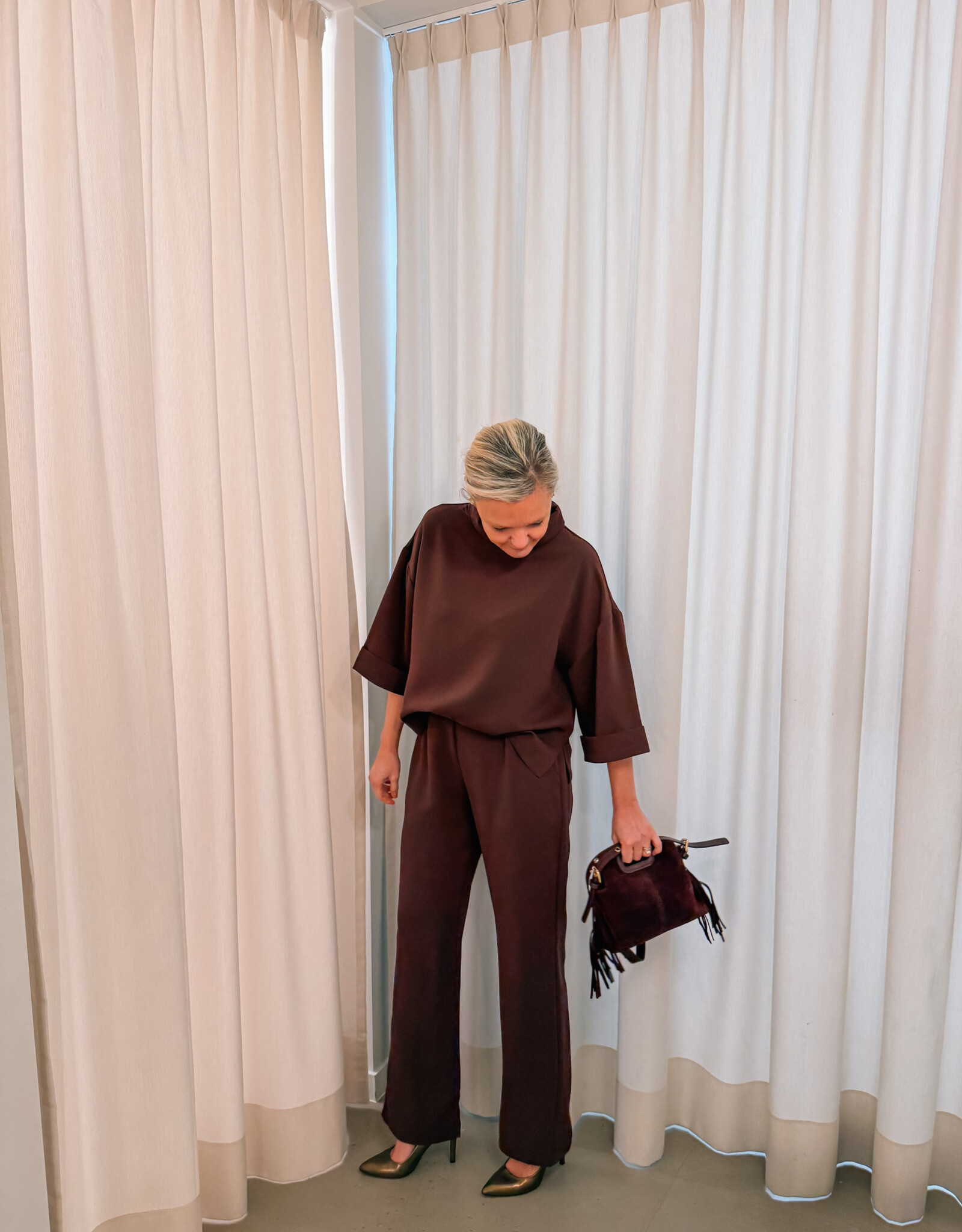 The Golden House - Giul Handtas 'Morgane' - Burgundy