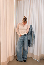 Top Fine Rib 'Nimbi' - White - Neo Noir