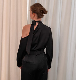 Blouse Heavy Sateen 'Shirli' - Black - Neo Noir