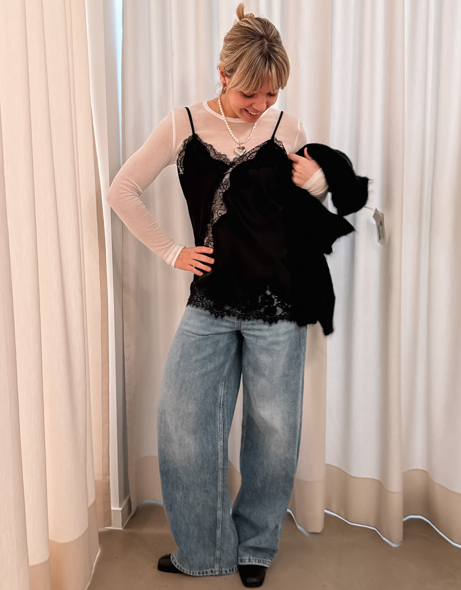 Top Lace 'Viole' - Black - Neo Noir