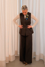 Broek Structure 'Emmet' - Dark Brown - Neo Noir