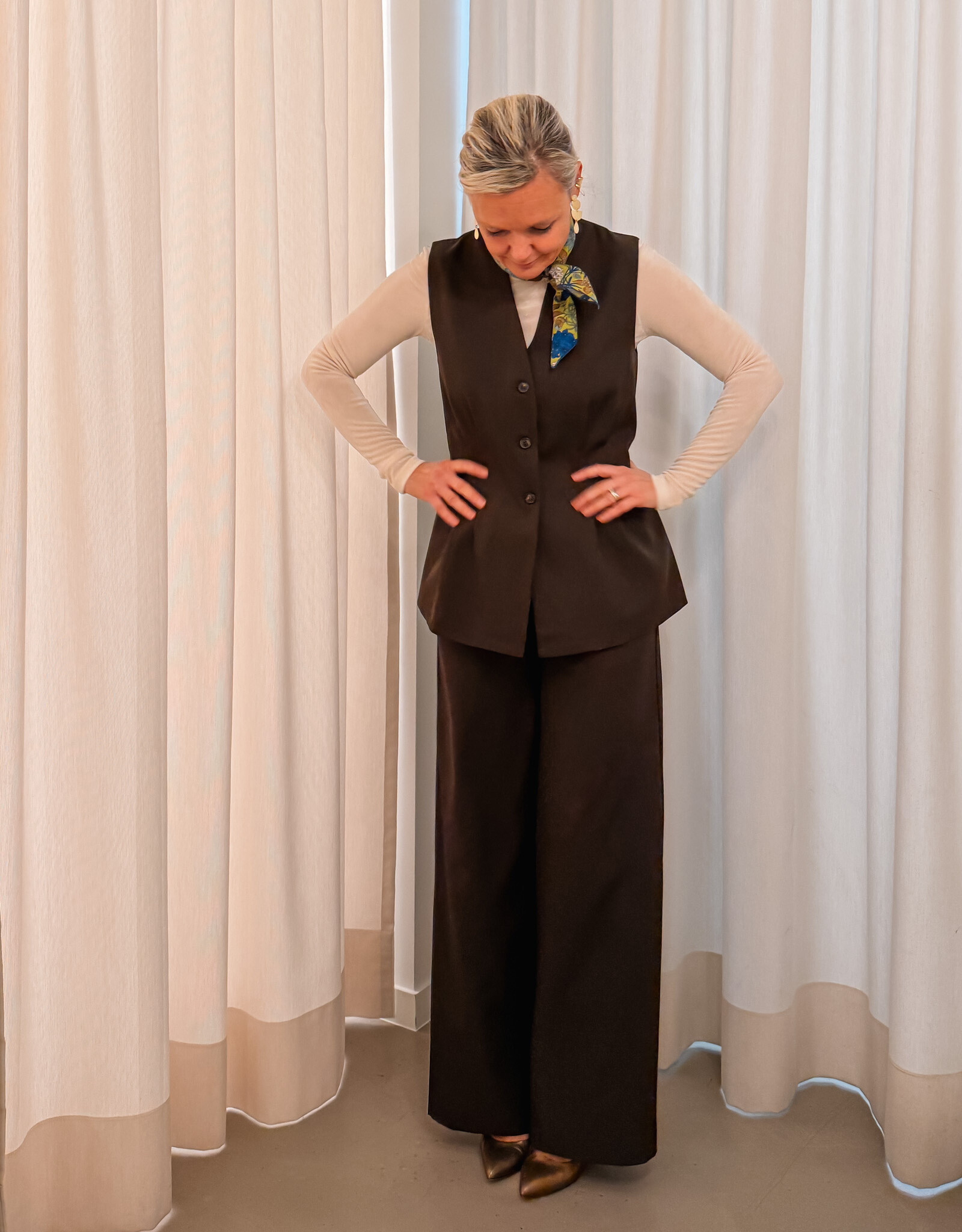 Waistcoat 'Finna' - Dark Brown - Neo Noir