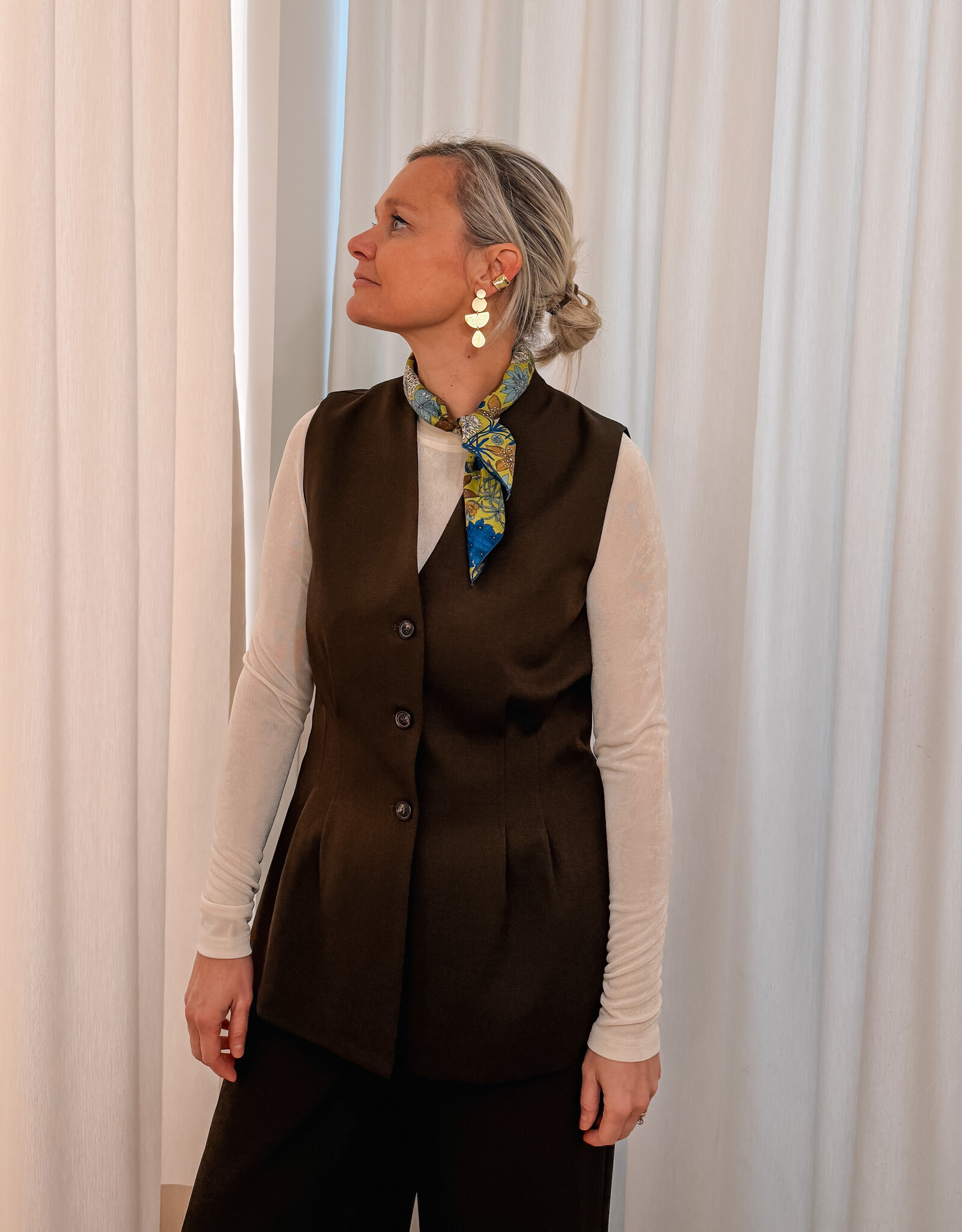 The Golden House - NH Foulard - FLower Clusters Gorgeous Green