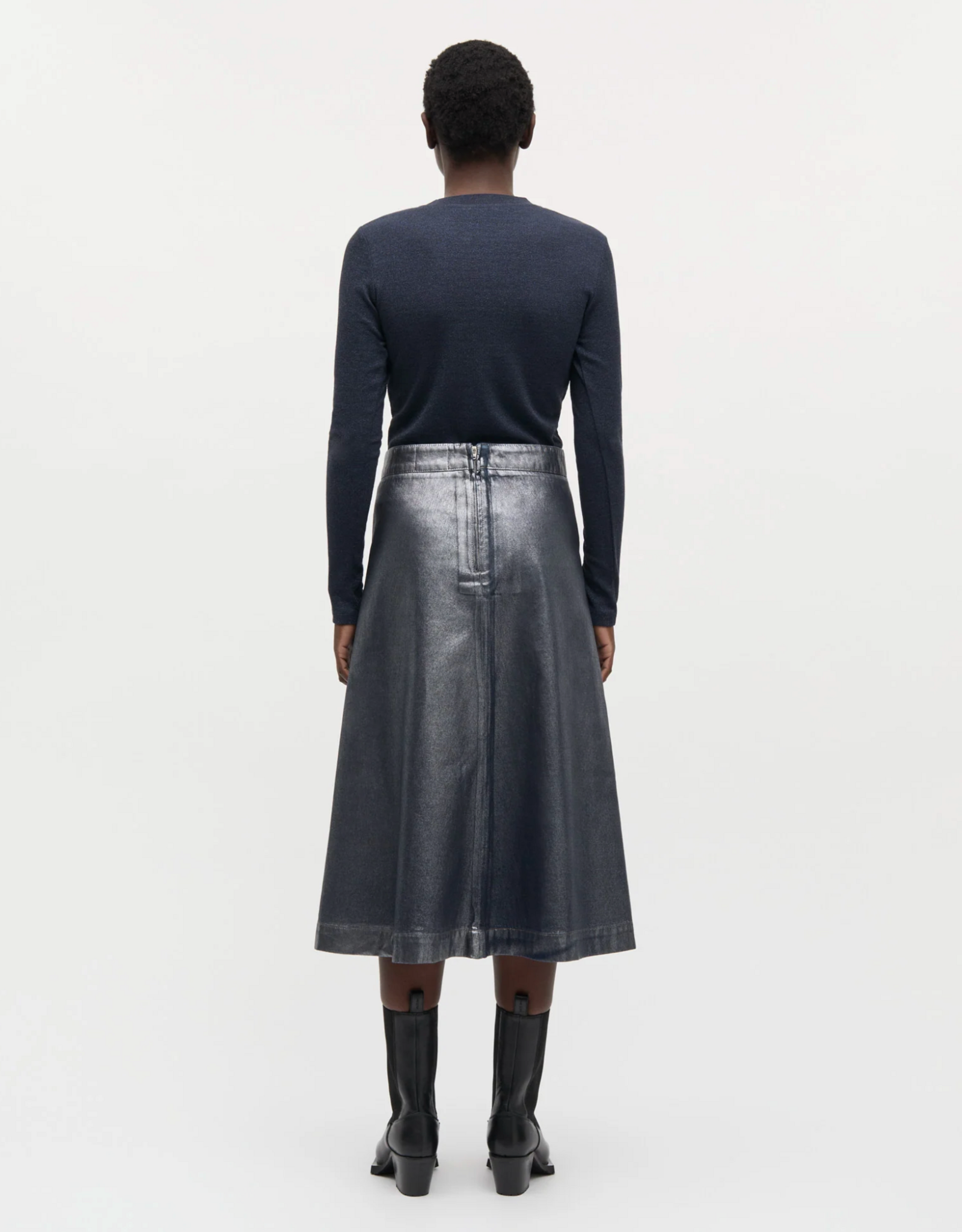 Mads Norgaard T-Shirt Lange Mouw 'Tuba' - Parisian Night - Mads Norgaard