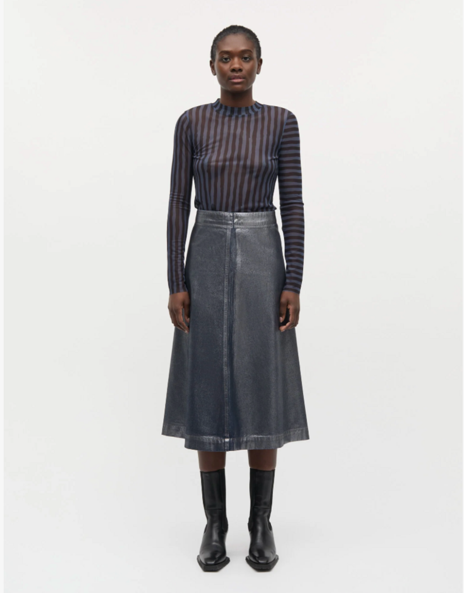 Mads Norgaard Rok Metallic Denim 'Stellar' - Parisian Night - Mads Norgaard