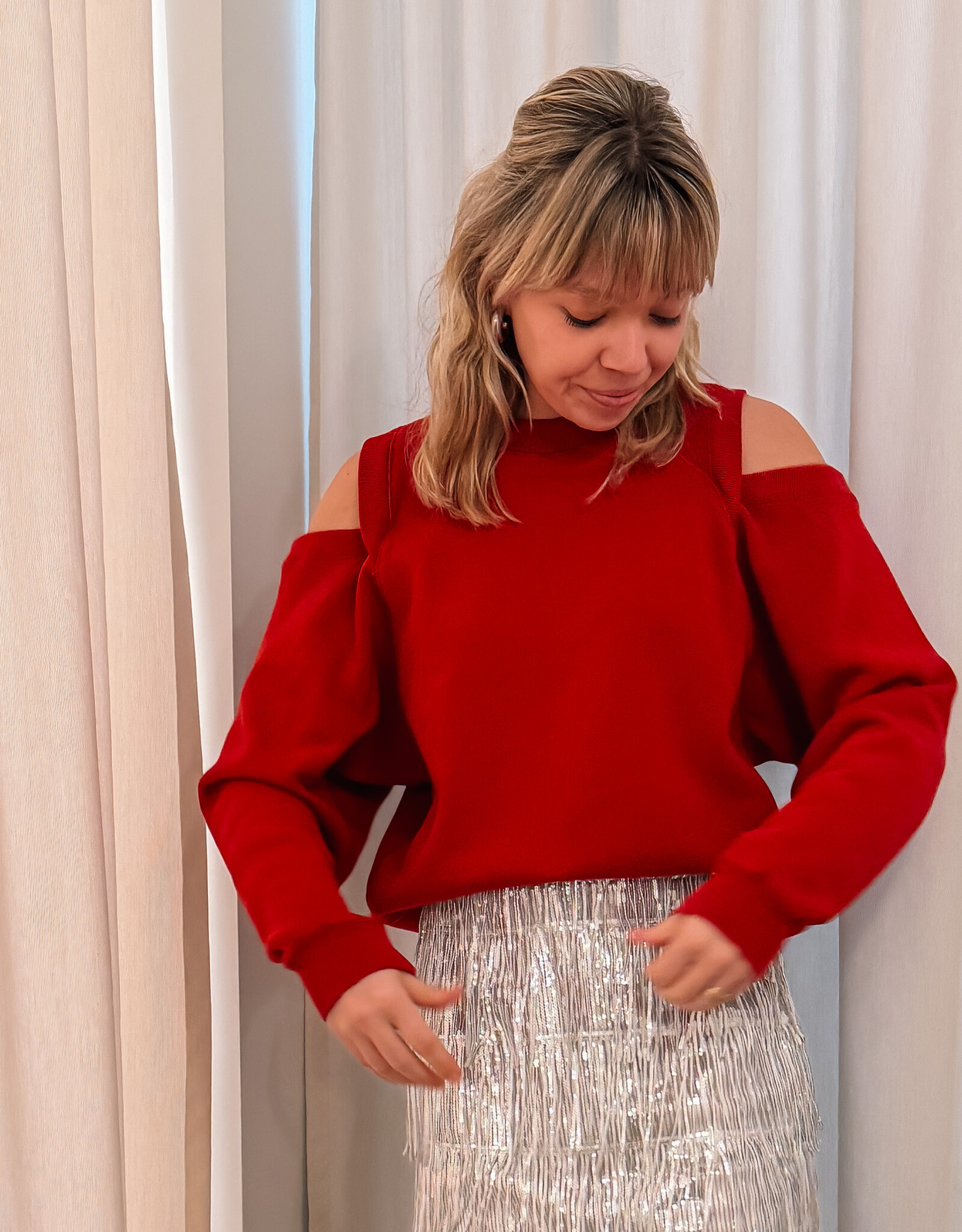 Catwalk Junkie Sweater 'With Cut Out' - Red Fruit - Catwalk Junkie