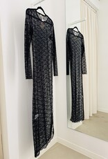 The Golden House Sarl Lange Jurk Kant  'Grace' - Black TU