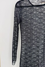 The Golden House Sarl Lange Jurk Kant  'Grace' - Black TU