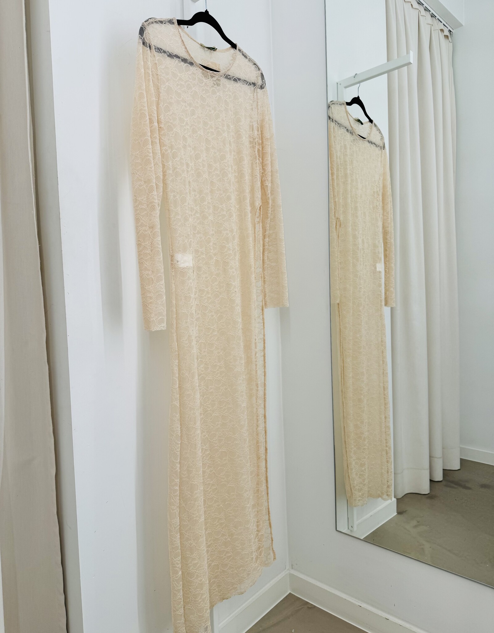 The Golden House Sarl Lange Jurk Kant  'Grace' - Salmon TU