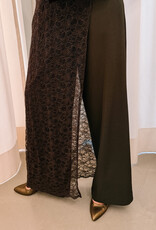 The Golden House Sarl Lange Jurk Kant  'Grace' - Choco TU