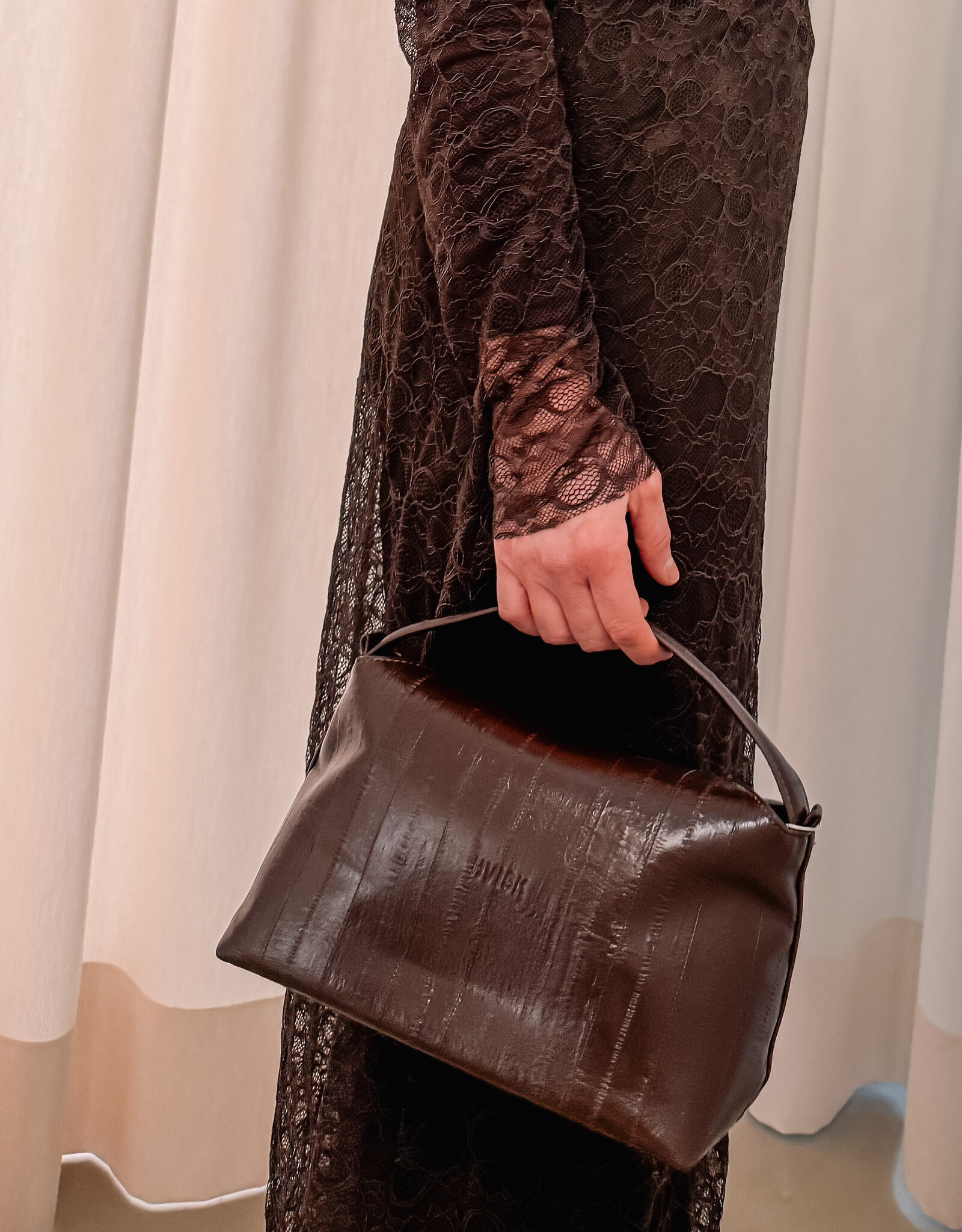 HVISK Handtas 'Note Stroke Structure' - Espresso - Hvisk