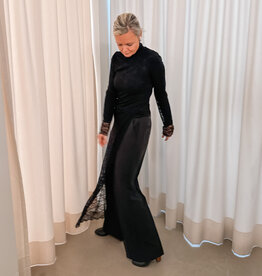 The Golden House Sarl Lange Jurk Kant  'Grace' - Black TU