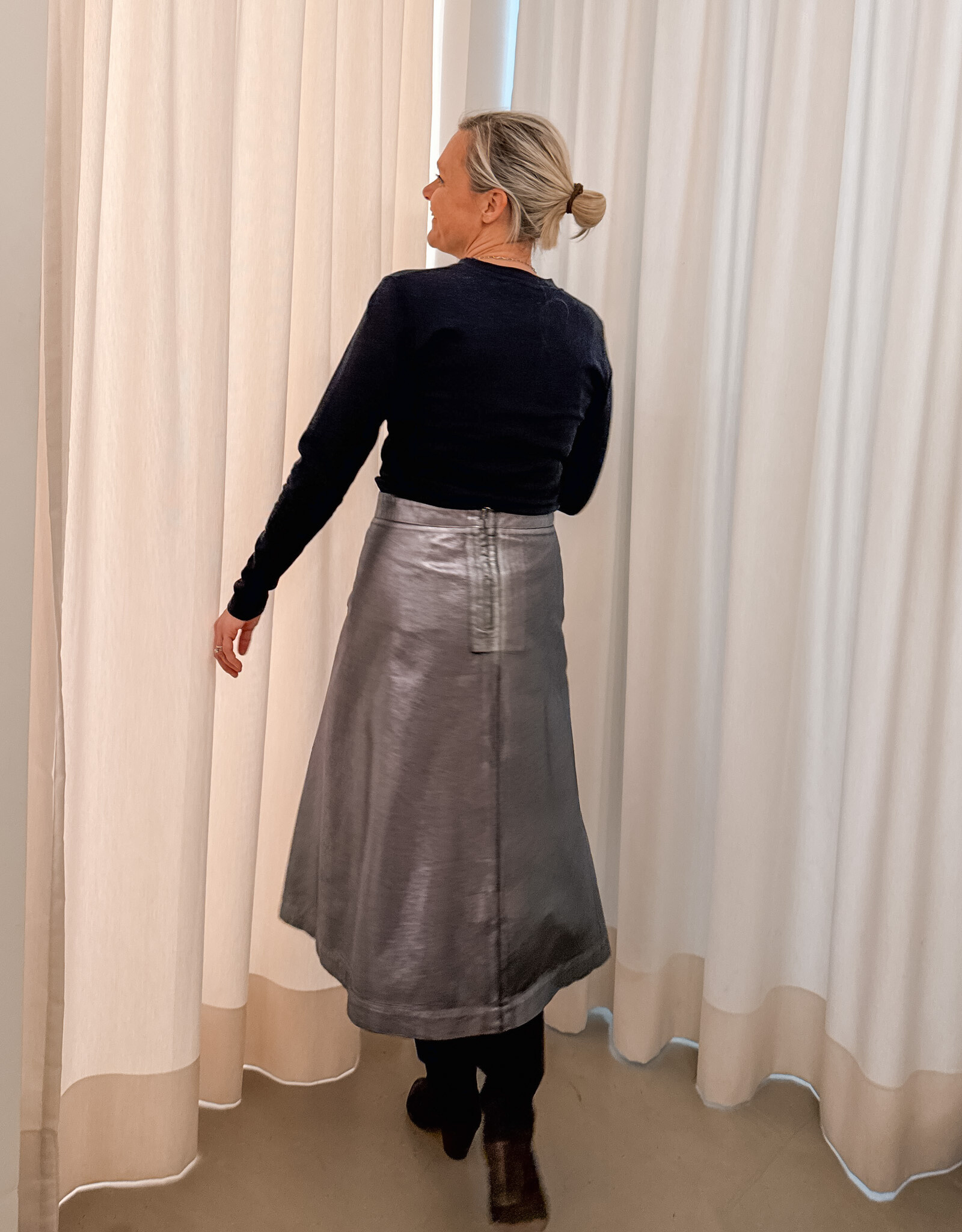 Mads Norgaard Rok Metallic Denim 'Stellar' - Parisian Night - Mads Norgaard