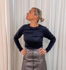 Mads Norgaard T-Shirt Lange Mouw 'Tuba' - Parisian Night - Mads Norgaard