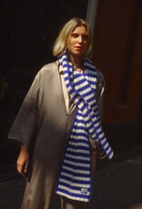 American Vintage Sjaal 'Vitow' - Bleu Royal Rayures Blanc - Vito20B - American Vintage