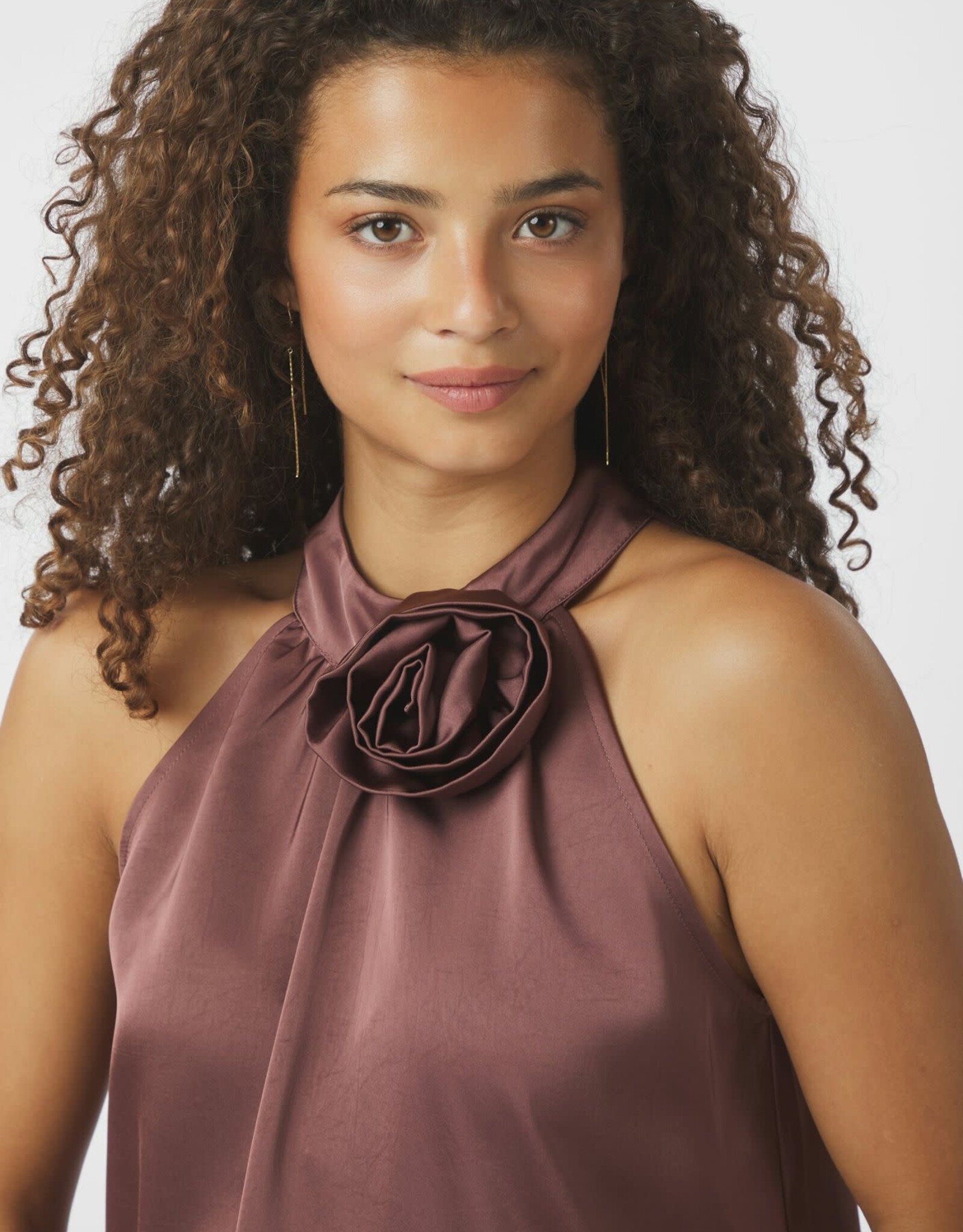 Top Heavy Sateen 'Rosette' - Dark Rose - Neo Noir